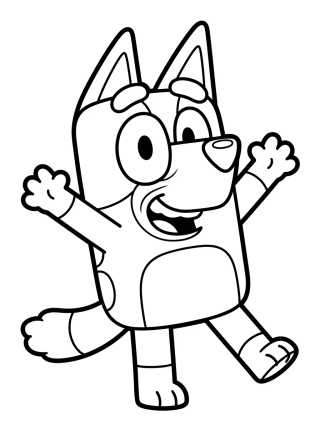 Desenho de Bingo Bailando Feliz para colorir e imprimir grátis