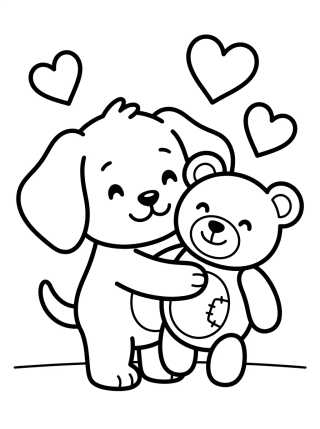 Desenho de Bingo y su Osito Bobbil para colorir e imprimir grátis
