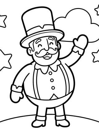 Desenho de Bita Saludando con su Chistera para colorir e imprimir grátis
