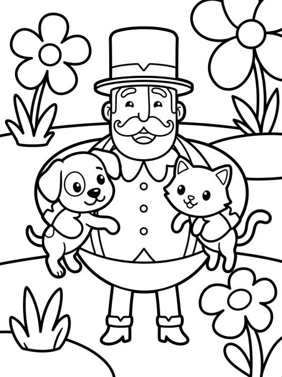Desenho de Bita con los Animales para colorir e imprimir grátis