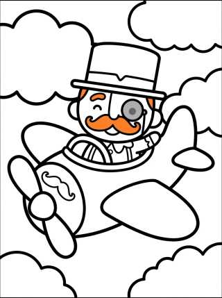 Desenho de Bita en el Avión de Juguete para colorir e imprimir grátis