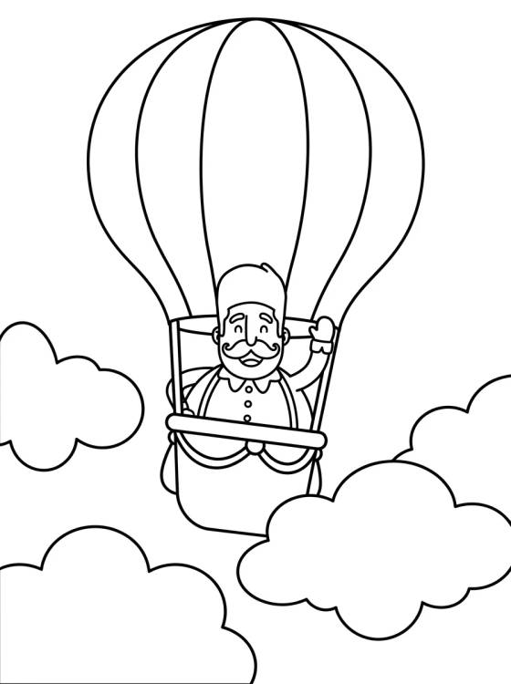 Desenho de Bita Volando en Globo para colorir e imprimir grátis
