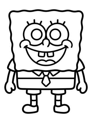 Desenho de Bob Esponja Sonriendo para colorir e imprimir grátis