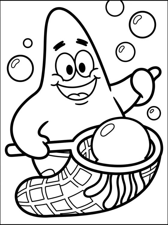 Desenho de Patricio Estrella y la Medusa para colorir e imprimir grátis
