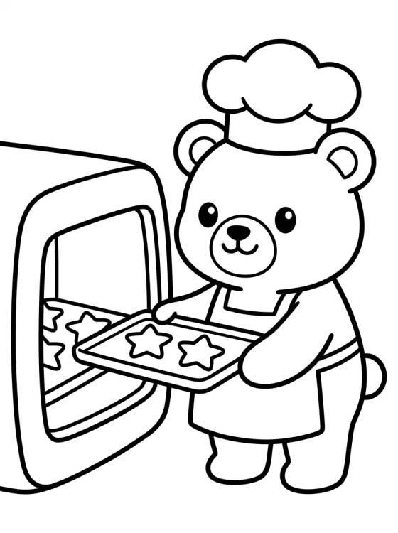Desenho de Bobbie Horneando Galletas para colorir e imprimir grátis