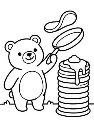 Desenho de Bobbie y la Torre de Panqueques para colorir e imprimir grátis