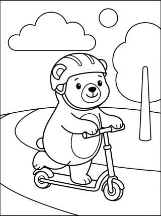 Desenho de Bobbie en Monopatín para colorir e imprimir grátis