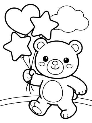 Desenho de Bobbie Paseando con Globos para colorir e imprimir grátis