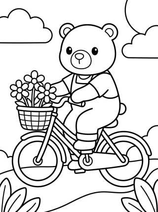 Desenho de Bobbie Paseando en Bicicleta para colorir e imprimir grátis