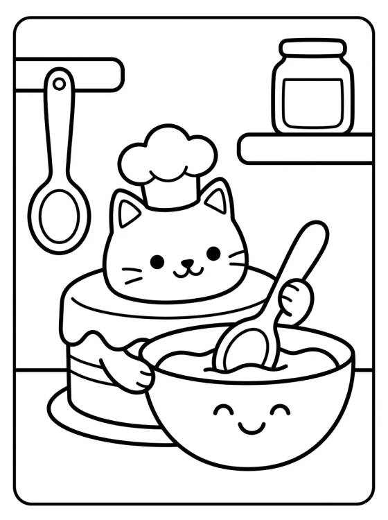 Desenho de Pastelillo en la Cocina Mágica para colorir e imprimir grátis