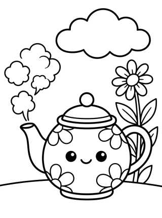 Desenho de Tetera Adorable para colorir e imprimir grátis