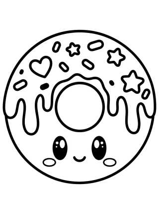 Desenho de Dona Tierna con Glaseado para colorir e imprimir grátis