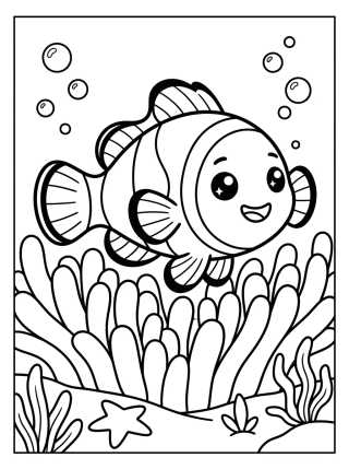 Desenho de Pez Payaso Tierno para colorir e imprimir grátis