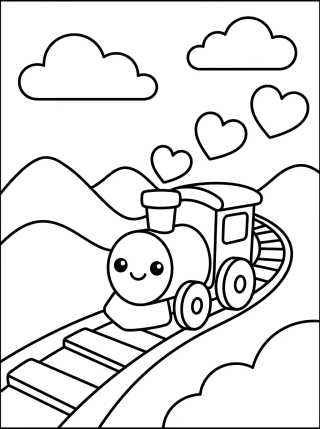 Desenho de Trencito Lindo en las Montañas para colorir e imprimir grátis