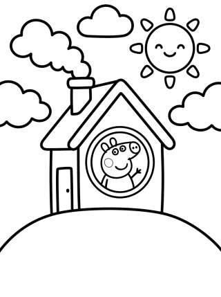 Coleção de desenhos para colorir: Dibujos de la Casa de Peppa Pig