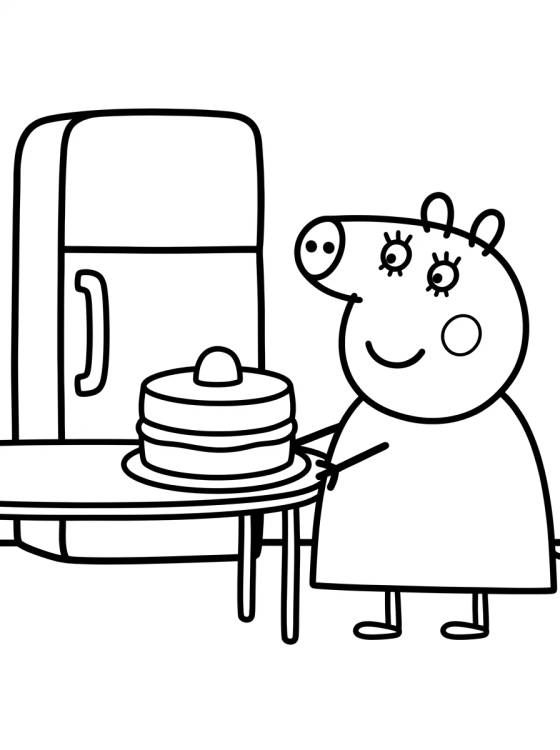 Desenho de Cocina de la Casa de Peppa para colorir e imprimir grátis