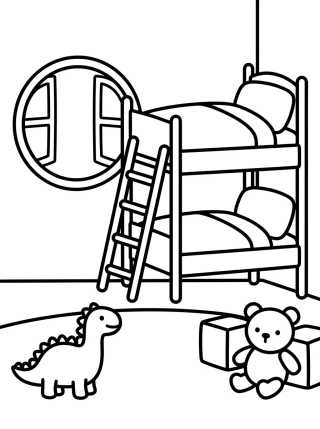 Desenho de Cuarto de Peppa y George para colorir e imprimir grátis