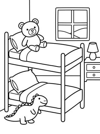 Desenho de Habitación de Peppa y George para colorir e imprimir grátis