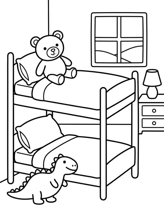 Desenho de Habitación de Peppa y George para colorir e imprimir grátis