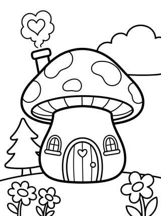Desenho de Casita de Hongo Encantada para colorir e imprimir grátis