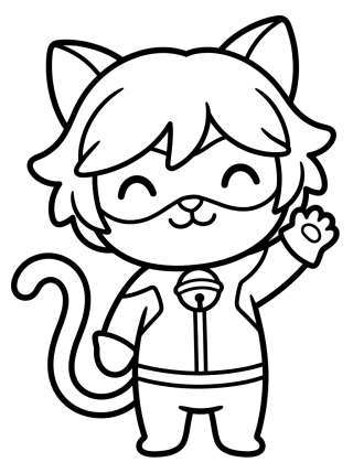 Coleção de desenhos para colorir: Dibujos de Cat Noir para Colorear