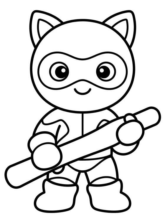 Desenho de Cat Noir Tierno Estilo Kawaii para colorir e imprimir grátis