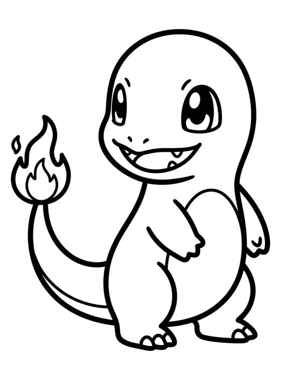 Desenho de Charmander Jugando con Llamas para colorir e imprimir grátis