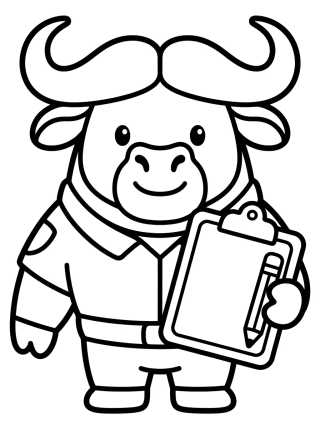 Desenho de Jefe Bogo con Portapapeles para colorir e imprimir grátis
