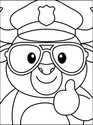 Desenho de Jefe Bogo con Gafas de Sol para colorir e imprimir grátis
