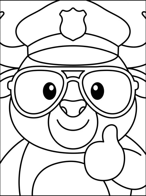 Desenho de Jefe Bogo con Gafas de Sol para colorir e imprimir grátis