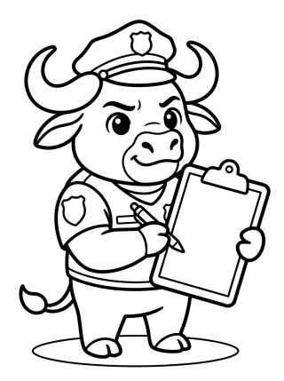 Desenho de Jefe Bogo Escribiendo en su Tabla para colorir e imprimir grátis