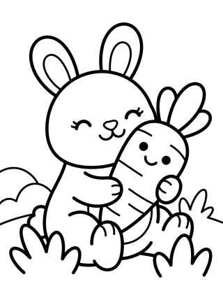 Coleção de desenhos para colorir: Conejos Tiernos para Colorear