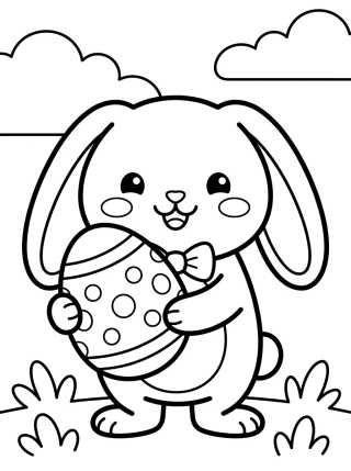 Desenho de Conejito de Pascua para colorir e imprimir grátis