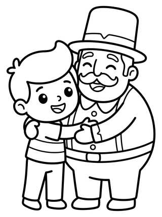 Desenho de Dan Abrazando a Bita para colorir e imprimir grátis