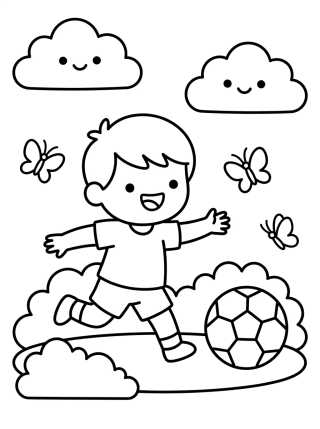 Desenho de Dan Jugando con la Pelota para colorir e imprimir grátis