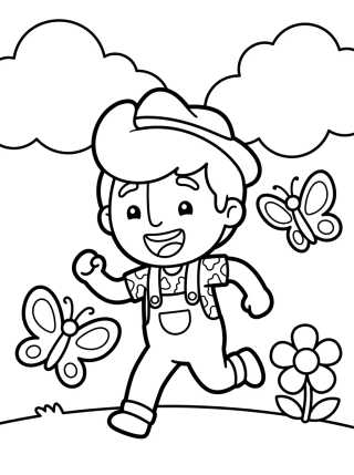 Desenho de Dan Jugando en el Parque para colorir e imprimir grátis