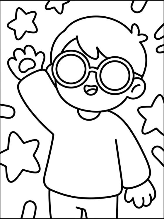 Desenho de Dan con Gafas de Sol para colorir e imprimir grátis