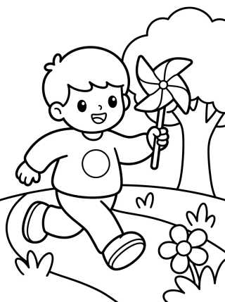 Desenho de Dan Corriendo en el Parque para colorir e imprimir grátis
