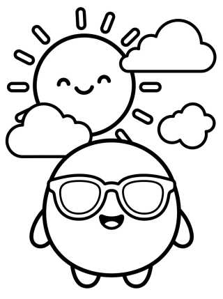 Desenho de Dan con Gafas de Sol para colorir e imprimir grátis
