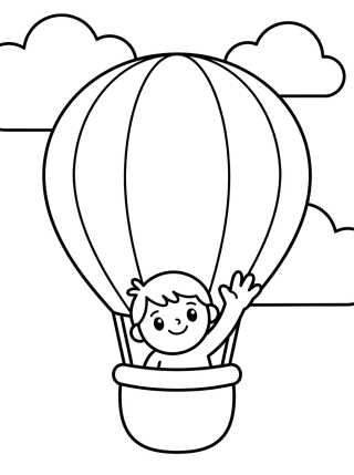Desenho de Dan y el Globo Mágico para colorir e imprimir grátis