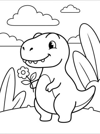 Coleção de desenhos para colorir: Dinosaurios Tiernos para Colorear
