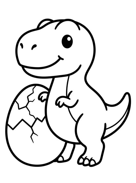 Desenho de Tirano-Rex Muy Tierno para colorir e imprimir grátis