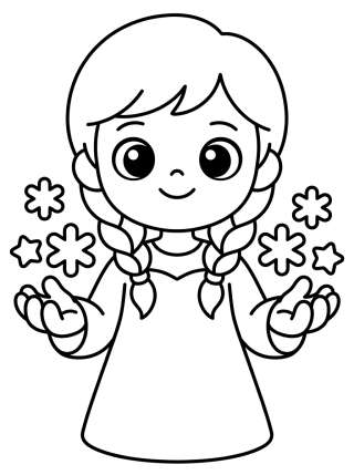 Coleção de desenhos para colorir: Elsa para Colorear