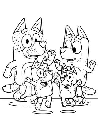 Desenho de Baile Divertido de los Heeler para colorir e imprimir grátis