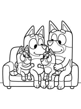 Desenho de Mamá Chilli y su Familia Reunida para colorir e imprimir grátis