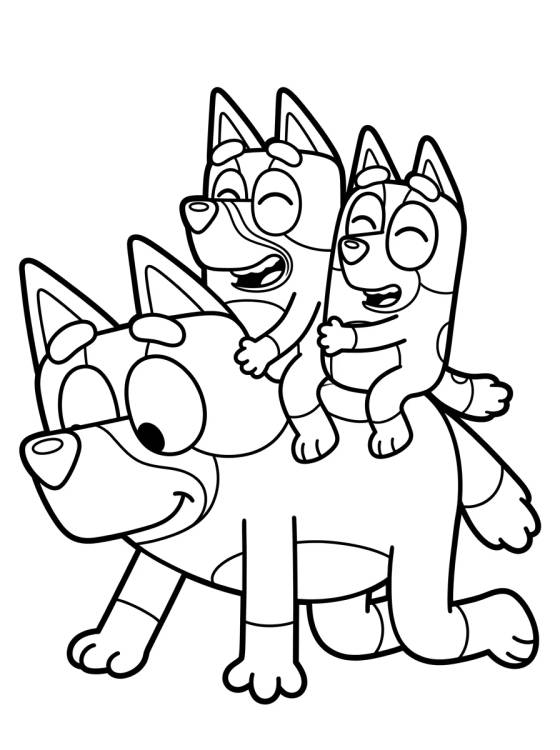 Desenho de Papá Bandit Jugando al Caballito para colorir e imprimir grátis