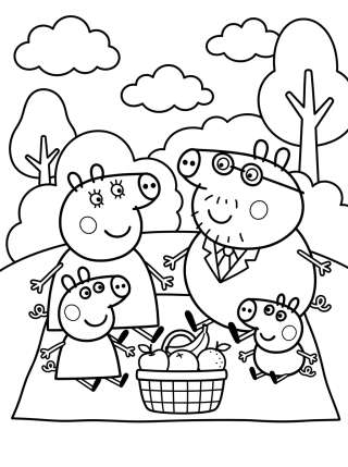 Coleção de desenhos para colorir: Dibujos de la Familia Pig para Colorear