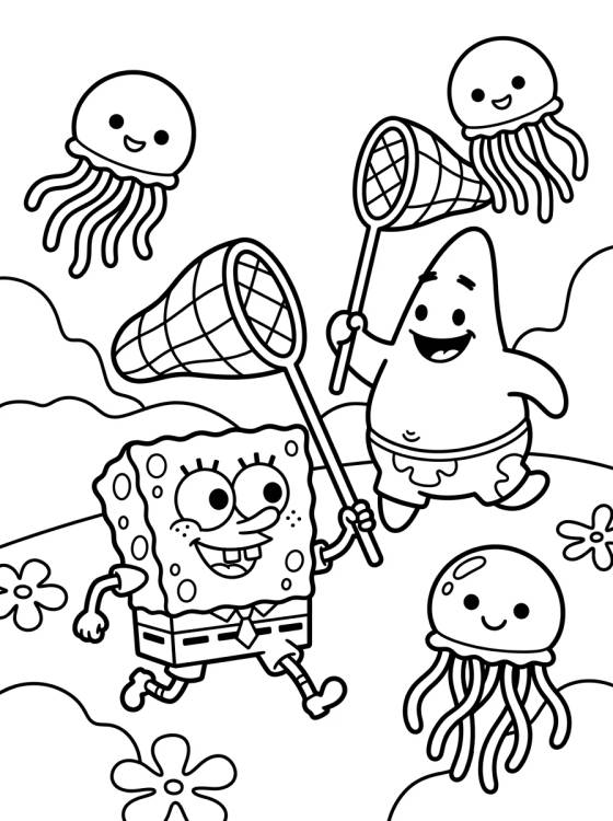 Desenho de Campos de Medusas Tiernas para colorir e imprimir grátis