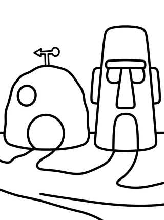 Desenho de Calle de Fondo de Bikini para colorir e imprimir grátis