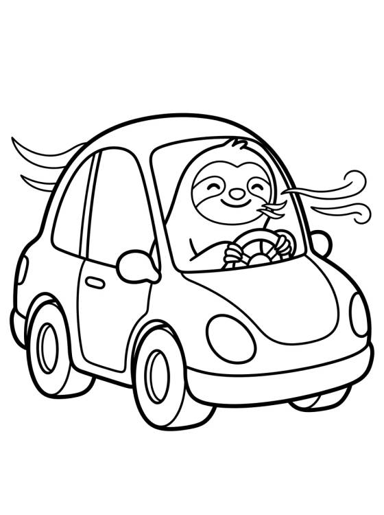 Desenho de Flash Manejando el Coche Rápido para colorir e imprimir grátis